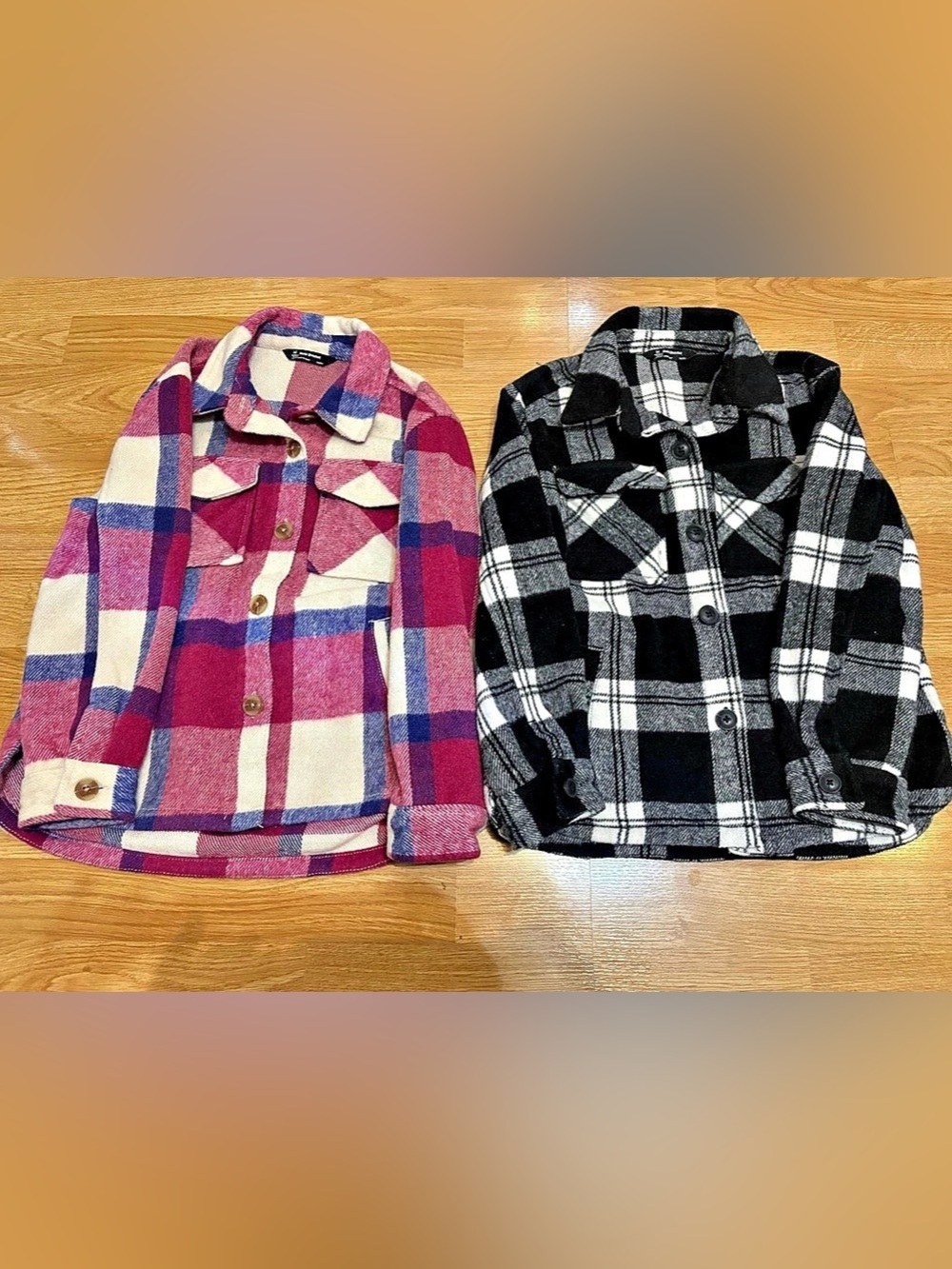 Girls , Member's Mark Plaid Shacket, Size 6 (lot of 2)